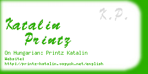 katalin printz business card